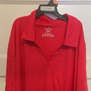 Santiny Women's Red Short Sleeve Top